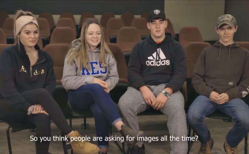 A screengrab from the Nova Scotia's RCMP's video that cautions young people about the consequences of sharing intimate images online.