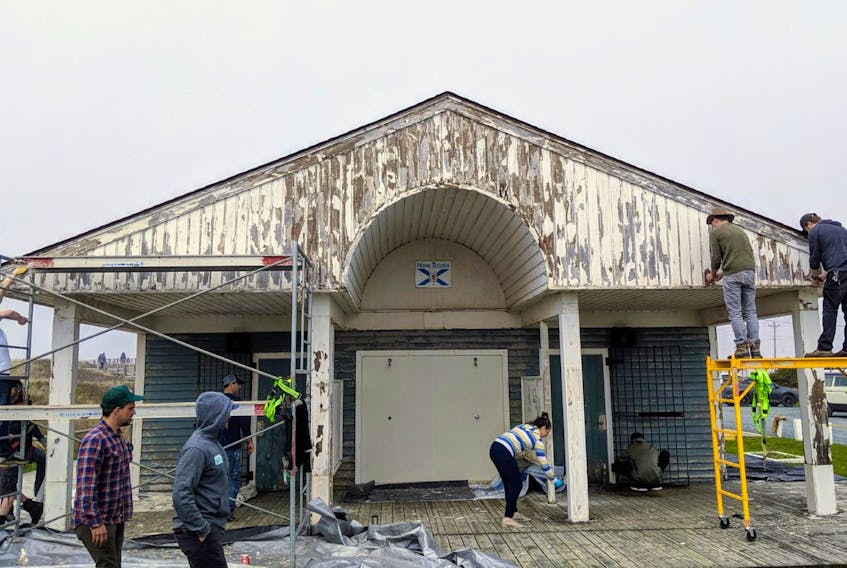 A group of local surfers and other users painted the aging main building at Lawrencetown Beach provincial park in June to protest the provincial government’s lack of maintenance in recent years.