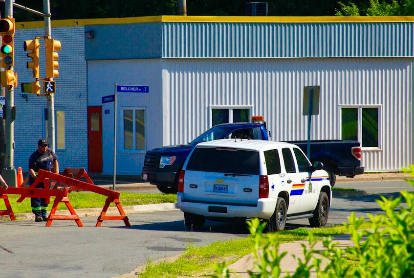 Belcher Street in Kentville is blocked as police investigate a fatal pedestrian-vehicle incident on Tuesday, July 9, 2019.