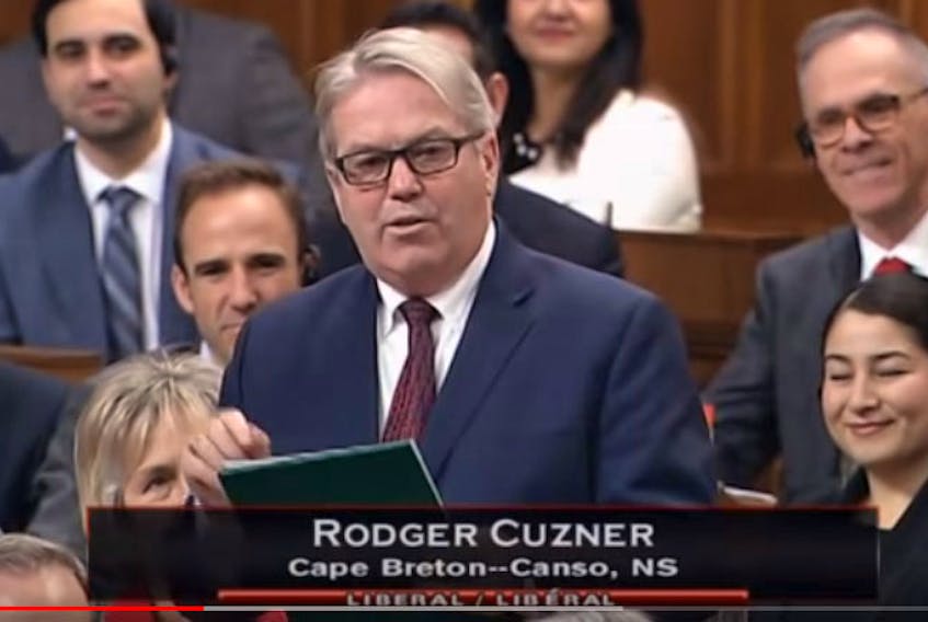 Cape Breton-Canso MP Rodger Cuzner delivers his annual holiday poem in the House of Commons on Wednesday, Dec. 12, 2018. - Screen grab from YouTube