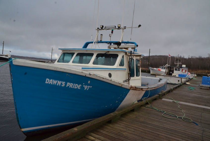 Fishing boats tied up at the Pictou Landing wharf on Tuesday, Nov. 19, 2019.