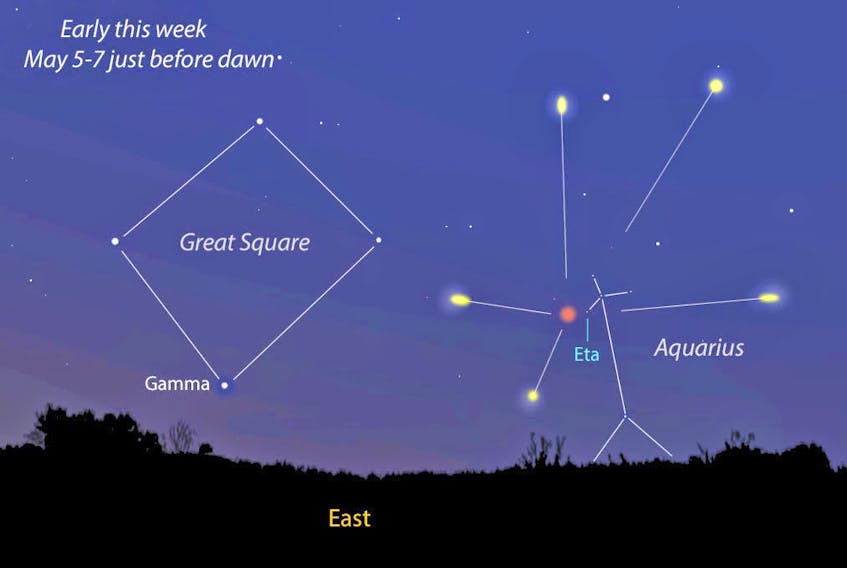 Don't forget to make a wish.  Look to the east-northeast before sunrise -  and you could see a shooting star!