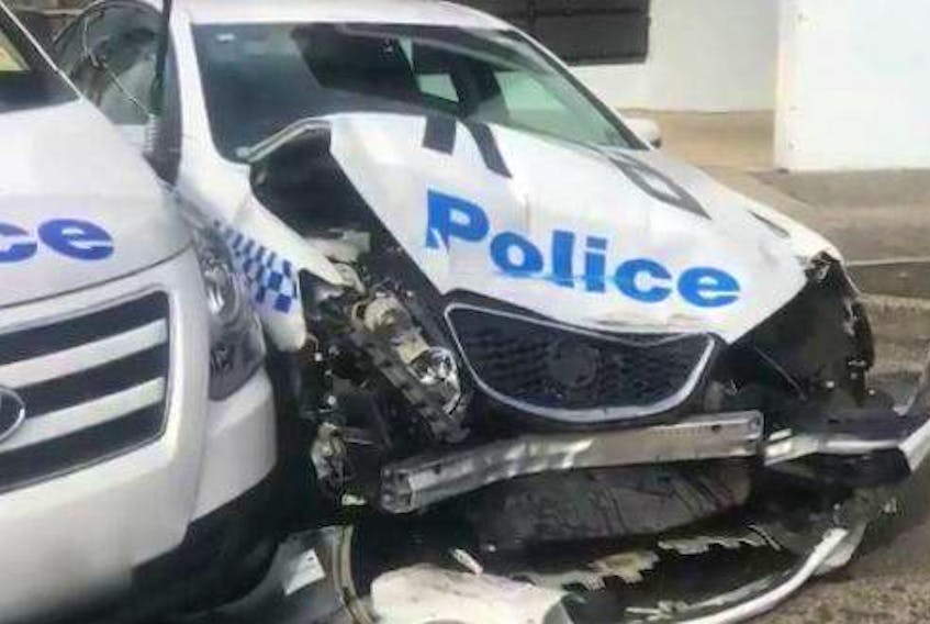 A man drove a van carrying 600 pounds of meth, with a street value estimated at US$140 million, into a police car in New South Wales, Australia. - New South Wales Police
