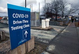 The COVID-19 drive-thru testing site behind Dartmouth General 
ERIC WYNNE/Chronicle Herald
