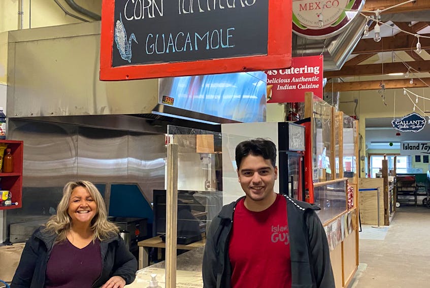 Claudia Perez and her son Alejandro Frangos of El Sabor de Mexico are among the vendors at the Charlottetown Farmers' Market. 