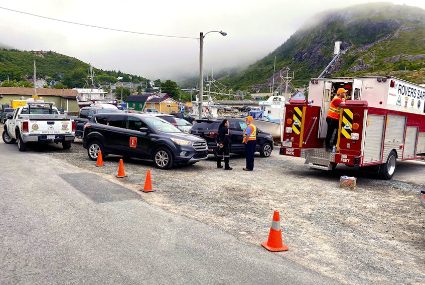 An injured hiker had to be carried about one-and-a-half kilometres off the East Coast Trail Saturday after he broke his leg on the trail south of Petty Harbour. 