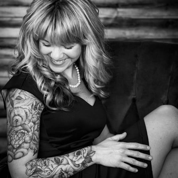 Erica Jeffrey is hoping to be the next Inked Magazine cover girl. She is currently in the quarter-finals. Contributed photo/Anne MacFadyen Photography 