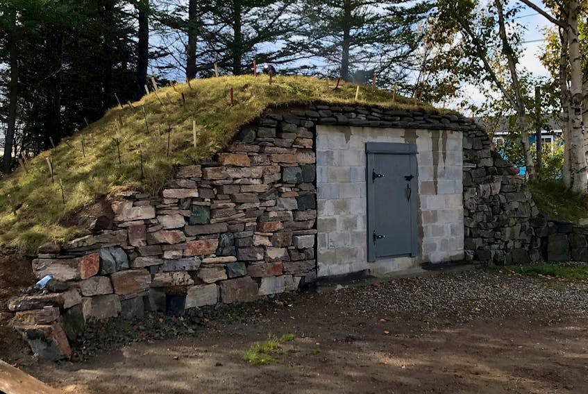 With sod covering the top, Cal Swyers' root cellar in Mattis Point resembles a hobbit house.
