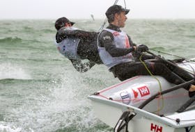 Sailor Jacob Saunders, right, is one of many Canadian athletes affected by the country's decision not to participate in the 2020 Summer Games in Tokyo while the coronavirus pandemic is ongoing. (CONTRIBUTED/Canadian Olympic Team)