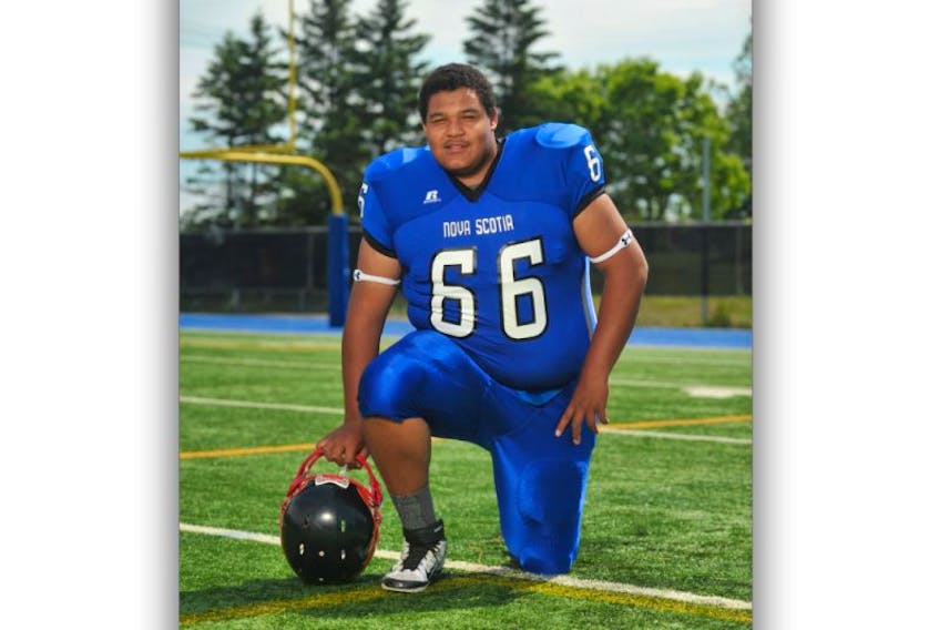 <p>Heavy hearts followed the death of much-adored teenager Jadon Robinson of Yarmouth following a car accident in November 2015. This photo was taken when Jadon was selected to play on a provincial under-18 football team at the Football Canada Cup in Montreal in July 2015. &lt;/p&gt;</p>