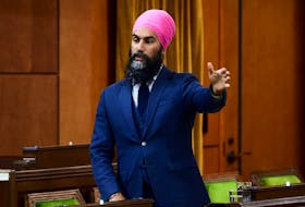 NDP leader Jagmeet Singh in the House of Commons on Wednesday, Oct. 21, 2020.