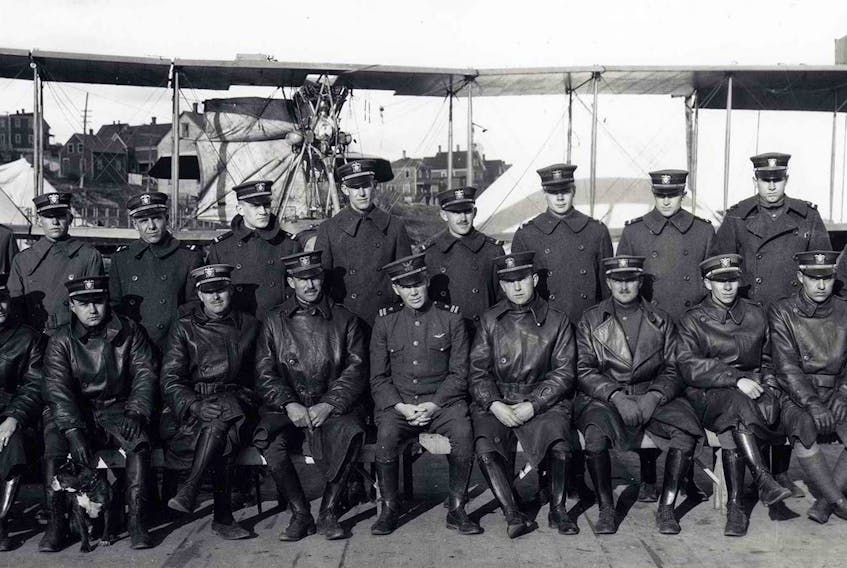 United States air force officers, North Sydney U.S. Naval Air Station, 1918. Contributed/Beaton Institute, CBU. 99-04-29775
