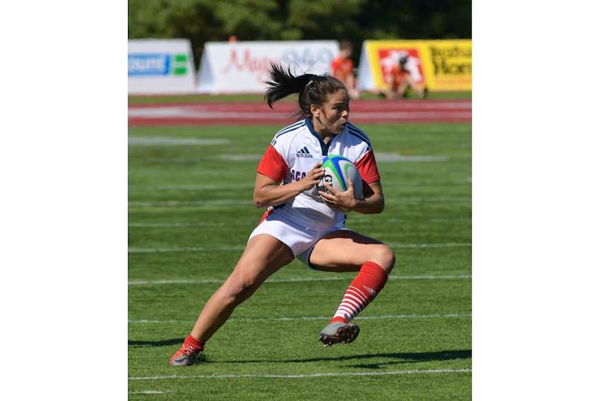Acadia rugby player Amanda Jardine.