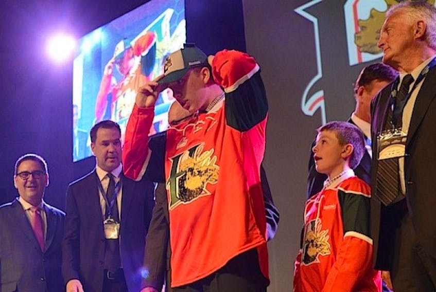 <p>Jared McIsaac said he had chills when he pulled on the Halifax Mooseheads jersey Saturday at the Quebec Major Junior Hockey League draft in Charlottetown.</p>