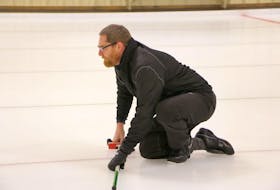 Eddie MacKenzie intently follows a shot during the 2020 Tankard provincial men’s curling championship. MacKenzie and Blair Jay will play a best-of-five series in in this weekend’s Tankard, which is being held in O’Leary. Games are set for Friday and Saturday, as well as Sunday, if needed 