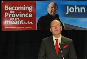 Former provincial civil servant John Abbott announced his candidacy for the leadership of the provincial Liberal party before a crowd of about 75 supporters at the Sheraton Hotel in St. John’s on Thursday morning. Joe Gibbons/The Telegram