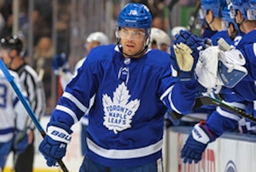 Maple Leafs GM Kyle Dubas said there was a lot of interest in now-departed Andreas Johnsson (pictured). Dubas ended up trading the forward to the New Jersey Devils because he sees potential in Joey Anderson, a restricted free agent, who he got in return.