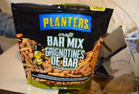 In May, a Glace Bay man says he found three pills in a bag of Planters Craft Bar Mix. Officials with Johnvince Foods of Ontario, which manufactures the product, said an investigation by the Canadian Food Inspection Agency has concluded and no action is required. Sharon Montgomery-Dupe • Cape Breton Post