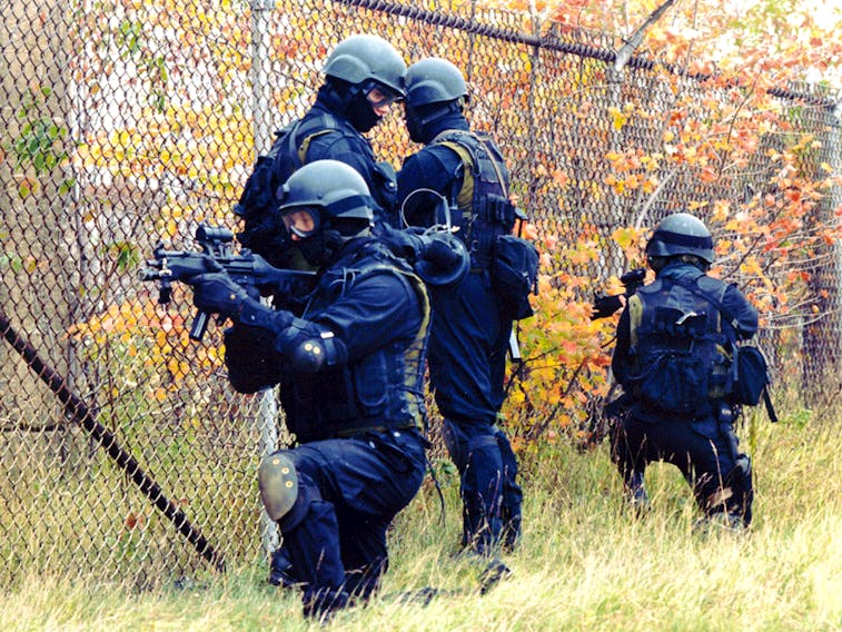 Members of Canada's special operations unit Joint Task Force Two are seen here during training.