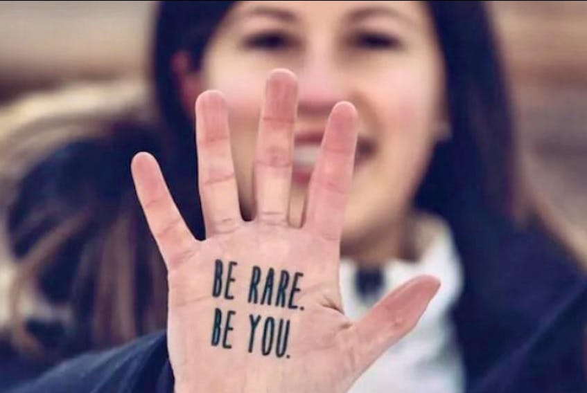 The Canadian Fabry Association’s newest slogan (Be RARE, Be YOU) encourages people to embrace that everyone is unique. - Photo Contributed.