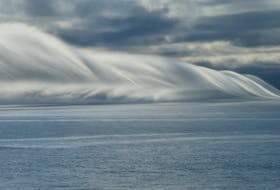 It’s like something from a Hollywood movie, yet it was spotted at Cottage Cove, along the Bay of Fundy shore, two springs ago. Ginny Stoddart from Aylesford N.S. captured the drama as the fog cloud rolled in.
