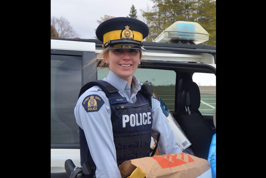 Kings District RCMP Cst. Kelli Gaudet is a familiar face to many in the community, and has delivered presentations informing the public on various issues relating to crime. She gave a presentation on human trafficking May 16 at the Berwick Baptist Church.
