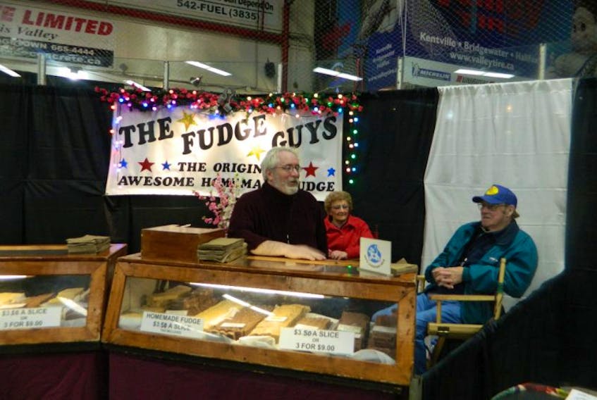 The Fudge Guys are set up and ready to sell their tasty treats to Kentville Home Show attendees.