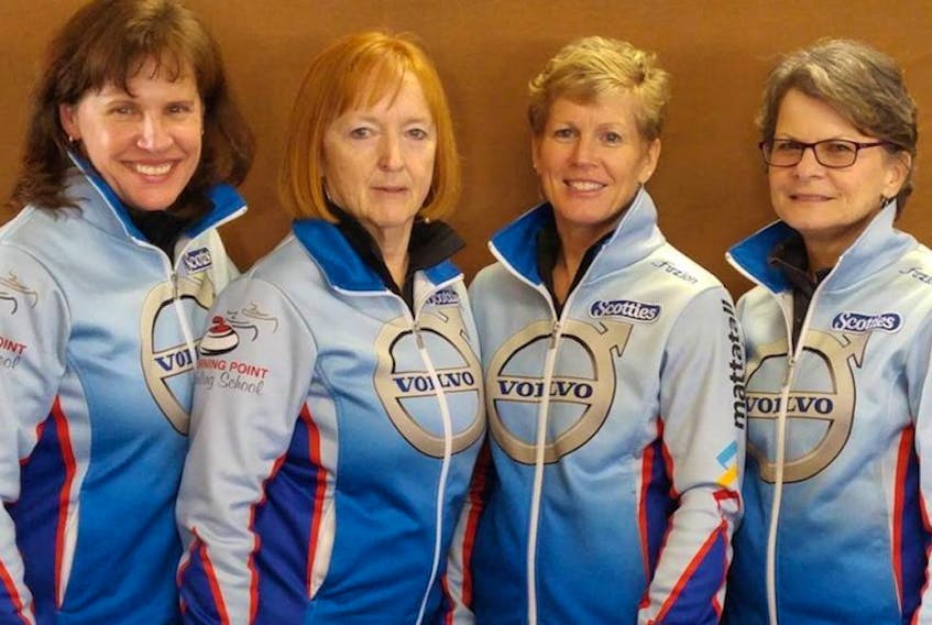 The Nova Scotia senior women’s curling team includes: left, Skip Mary Mattatall, Third Marg Cutcliff, Second Jill Alcoe-Holland and Lead Andrea Saulnier.