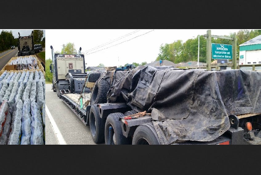 These images were released by the RCMP following the seizure of a large quantity of drugs from a tractor trailer in Brooklyn in 2015.
