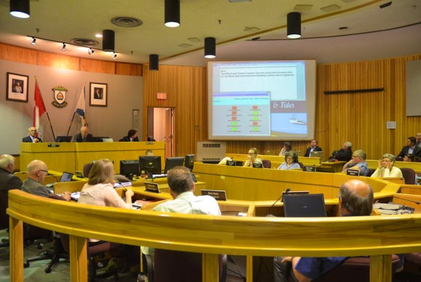 The motion to locate the new County of Kings municipal complex in Kentville is defeated by a tied vote at the June 6 session.