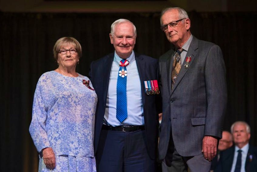
The Sovereign’s Medal for Volunteers went to Félix Amirault and Lucille Amirault of Kingston when David Johnston, Governor General of Canada, presented honours to more than 50 remarkable Canadians to recognize excellence, courage or exceptional dedication to service.
