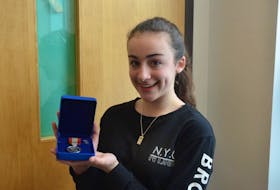 13-year-old Grace Hennebery-McNeil of Centreville is one of only eight exemplary students from across Atlantic Canada to receive the Governor General Sovereign Volunteer Medal.