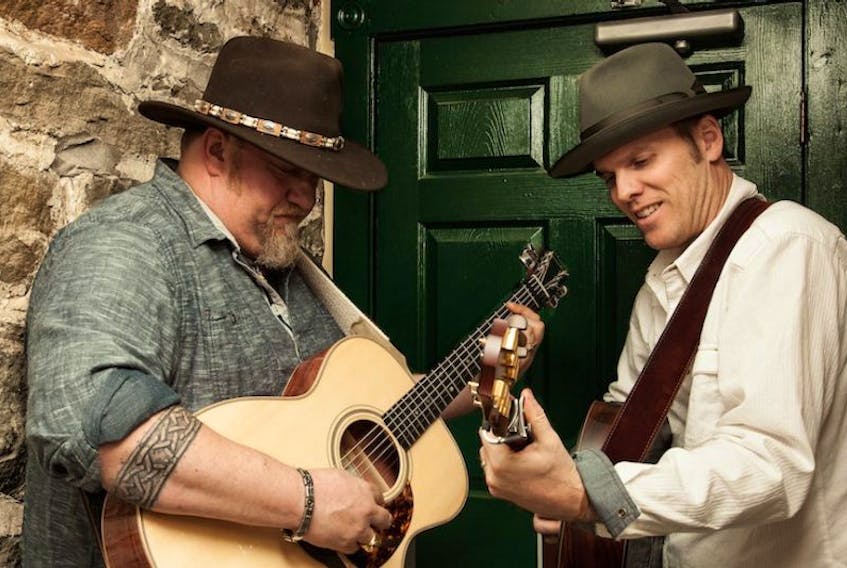 Two long time musical friends, J.P. Cormier, left, and Dave Gunning have a new duo album out called Two.