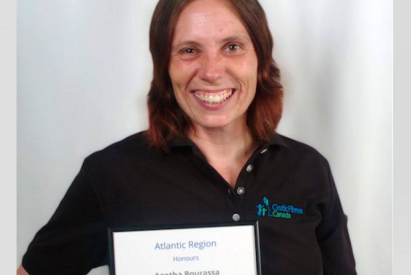 Dedicated volunteer, Agatha Bourassa, has been recognized by the Atlantic Cystic Fibrosis organization for her work in the Valley.