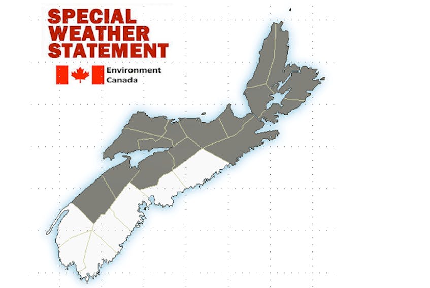 Environment Canada has issued a special weather statement for rainfall that includes Annapolis, Kings and Hants counties.