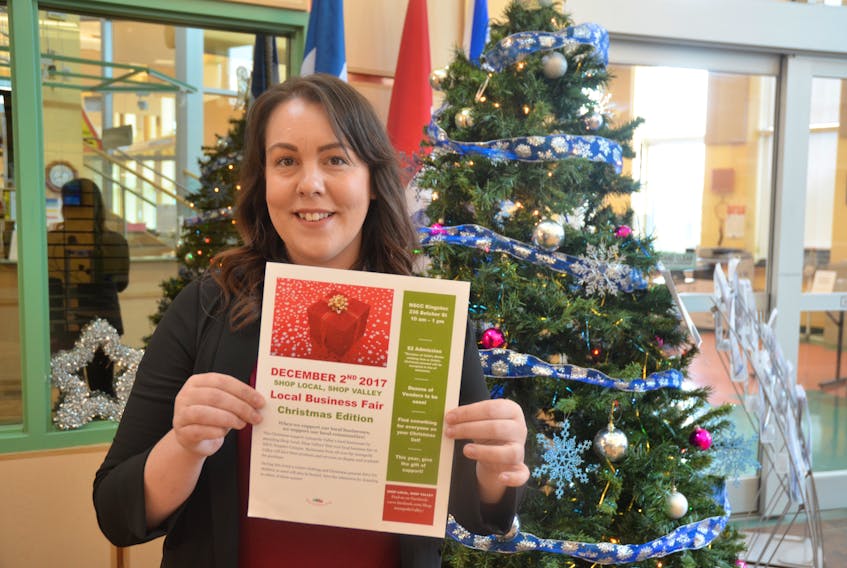 Nova Scotia Community College Kingstec Campus Business Administration student Amanda Pace is organizing a Christmas business fair for local entrepreneurs that will also collect presents and warm clothing for children in need.