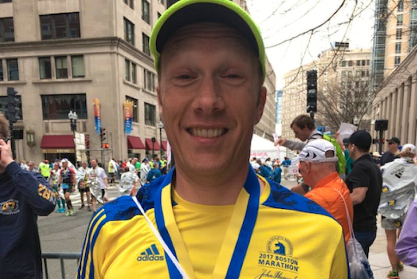 Wolfville runner Vance Kruszewski completed his sixth Boston Marathon on April 17 with his family there to cheer him on.