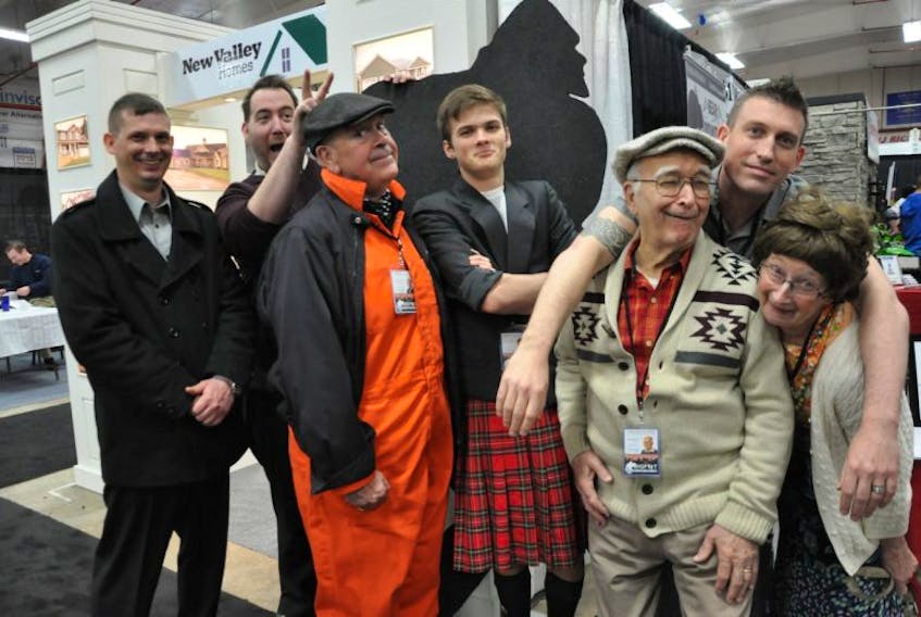 Bigfoot Town and Screaming Goat Productions associate Terrence Dawson, Bigfoot Town creator Graig Brenton and cast members Sandy Buchan, Eric Visser, Gerry Doherty, Jaden Braniff and Judy Doherty mingled with the crowd at the 2016 Kentville Home Show.