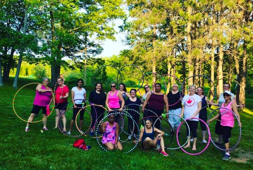 Michelle Barkhouse's regular hula hoop classes take place outdoors on Monday's at Oakdene Park in Kentville. She has a special one happening this Saturday.