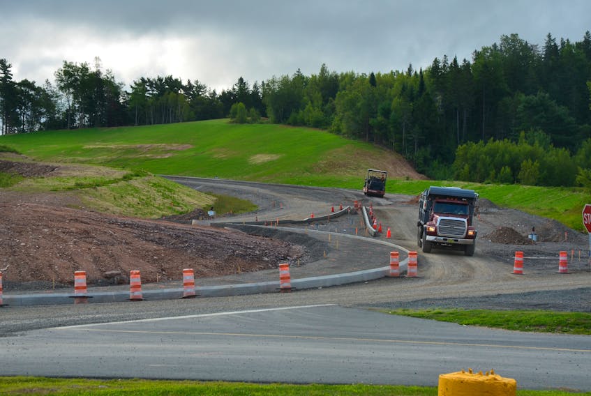 Work continues on the Granite Drive Highway 101 interchange project in New Minas.