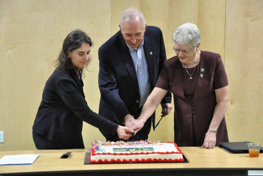 Berwick and District Library branch manager Barbara Lipp, Berwick Mayor Don Clarke and Annapolis Valley Regional Library chairperson Shirley Pineo cut the cake to mark the official opening of the new Town Hall and library complex in Berwick. The Annapolis Regional Library is getting political during this election, encouraging voters to think about them when candidates come knocking. 