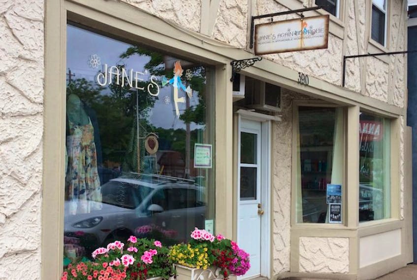 Jane’s Again on Main Street in Wolfville sells previously loved clothing for women and is now offering a bursary to a young mom.