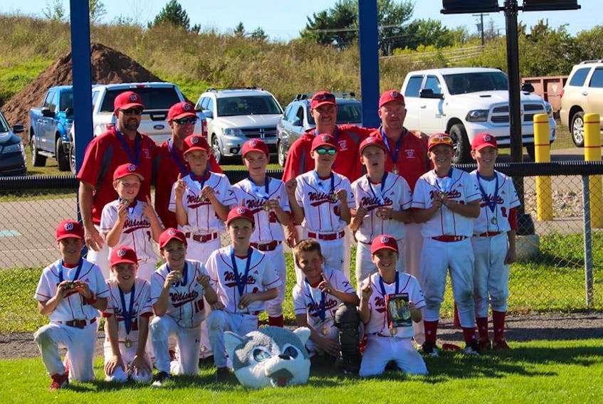 The 11-U AA Mosquito Kentville Wildcats after winning the Atlantic Canadian championship in Moncton.