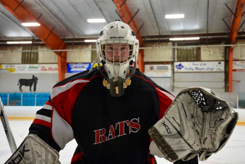 Josh MacLeod is a goaltender with the Avon River Rats.