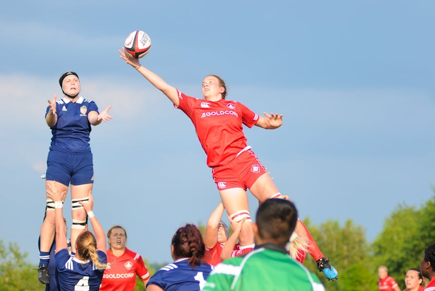 Harley Tucker pictured in action at the U20W Tri-Nations Cup.