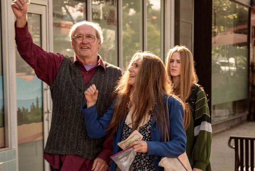 We're rich-ish! Richard Jenkins, Debra Winger and Evan Rachel Wood in Kajillionaire.