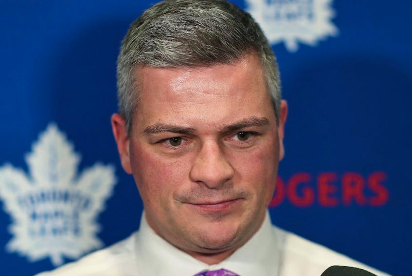 Toronto Maple Leafs head coach Sheldon Keefe. (CLAUS ANDERSEN/Getty Images)