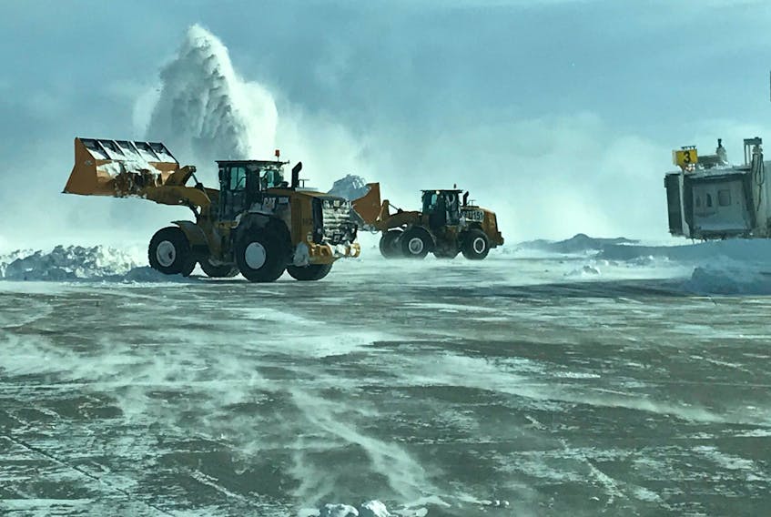 The snowclearing team at St. John's International Airport had a hard job to contend with following last month's massive blizzard. ST. JOHN'S INTERNATIONAL AIRPORT PHOTO