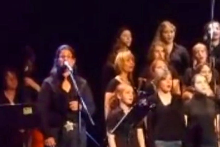 Screen shot from the GodTube video of Kelly Mooney's intrepretation of Leonard Cohen's Hallelujah.