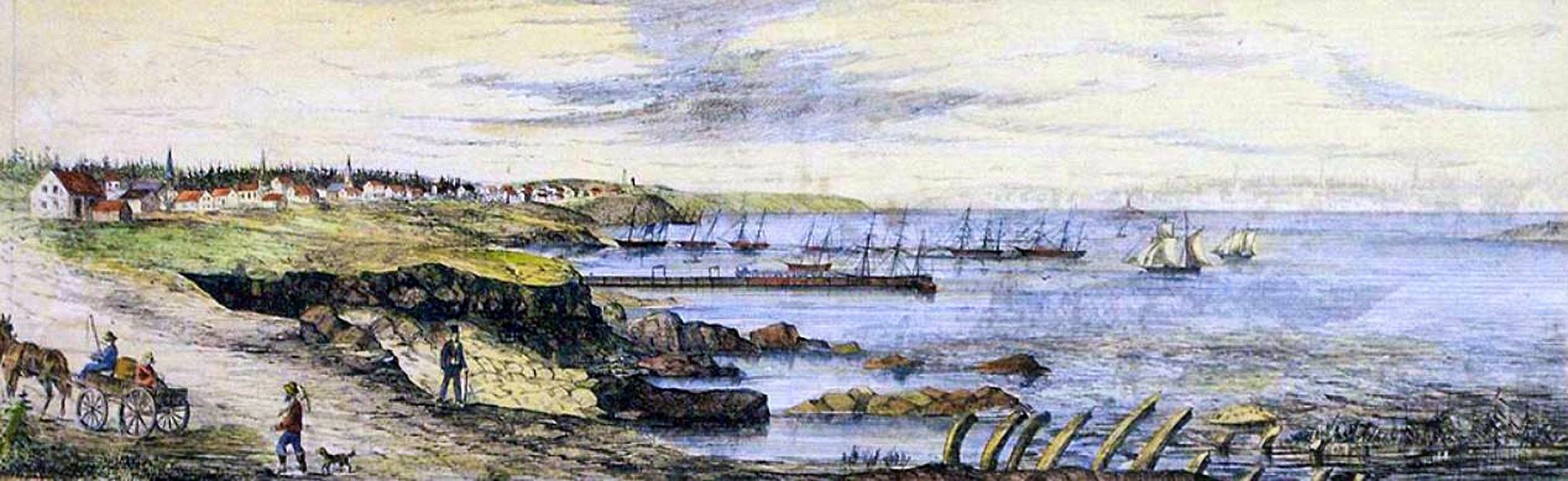 Fishing Boats At Main-a-Dieu Harbour, Cape Breton Island, Nova